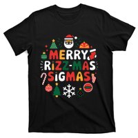 Merry Rizz Mas Sigmas Gen Alpha Middle School Christmas T-Shirt