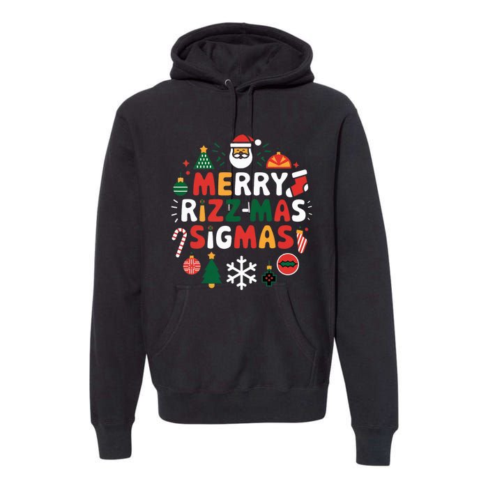 Merry Rizz Mas Sigmas Gen Alpha Middle School Christmas Premium Hoodie