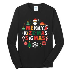 Merry Rizz Mas Sigmas Gen Alpha Middle School Christmas Tall Long Sleeve T-Shirt