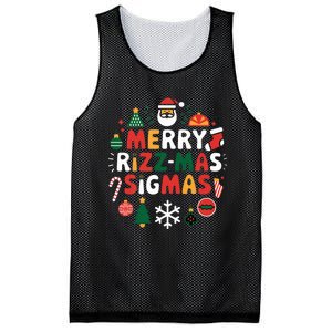 Merry Rizz Mas Sigmas Gen Alpha Middle School Christmas Mesh Reversible Basketball Jersey Tank