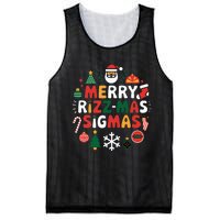 Merry Rizz Mas Sigmas Gen Alpha Middle School Christmas Mesh Reversible Basketball Jersey Tank