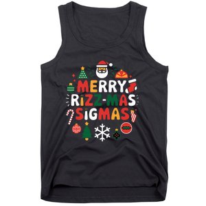 Merry Rizz Mas Sigmas Gen Alpha Middle School Christmas Tank Top