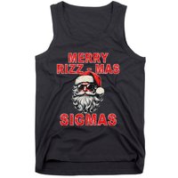 Merry Rizz Mas Sigmas Cool Santa Face Gen Alpha Christmas Tank Top