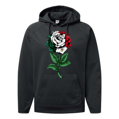 Mexican Rose Mexico Pride Performance Fleece Hoodie