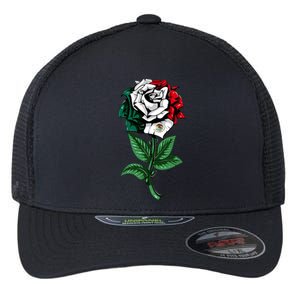 Mexican Rose Mexico Pride Flexfit Unipanel Trucker Cap