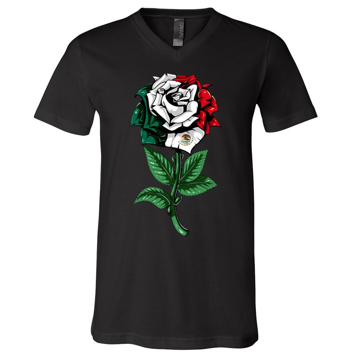 Mexican Rose Mexico Pride V-Neck T-Shirt