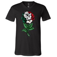 Mexican Rose Mexico Pride V-Neck T-Shirt