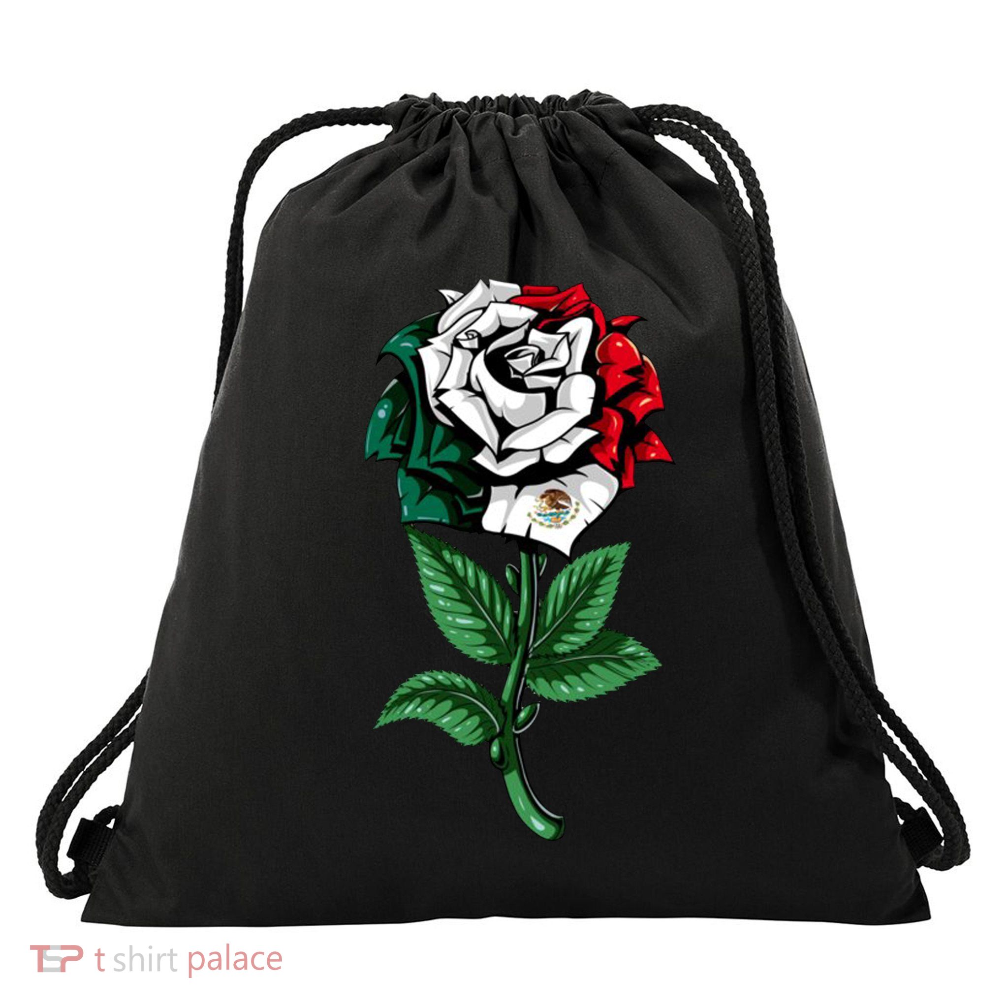 Mexican Rose Mexico Pride Drawstring Bag