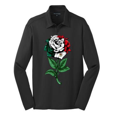 Mexican Rose Mexico Pride Silk Touch Performance Long Sleeve Polo