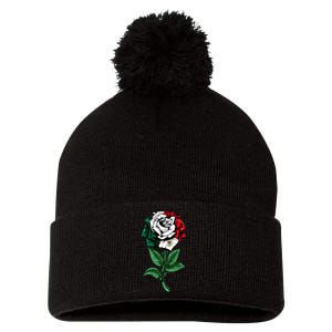 Mexican Rose Mexico Pride Pom Pom 12in Knit Beanie