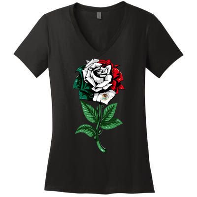 Mexican Rose Mexico Pride Women's V-Neck T-Shirt