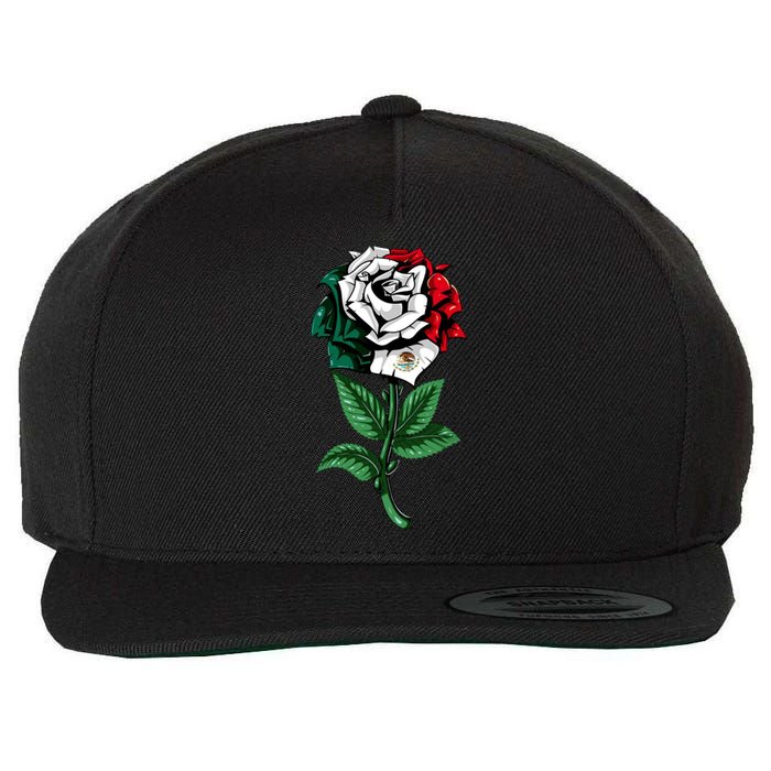 Mexican Rose Mexico Pride Wool Snapback Cap