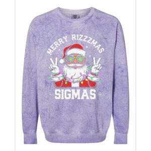 Merry Rizz Mas Sigmas Gen Alpha Middle School Christmas Colorblast Crewneck Sweatshirt