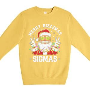 Merry Rizz Mas Sigmas Gen Alpha Middle School Christmas Premium Crewneck Sweatshirt