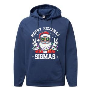 Merry Rizz Mas Sigmas Gen Alpha Middle School Christmas Performance Fleece Hoodie