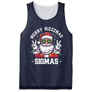 Merry Rizz Mas Sigmas Gen Alpha Middle School Christmas Mesh Reversible Basketball Jersey Tank