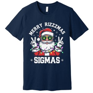 Merry Rizz Mas Sigmas Gen Alpha Middle School Christmas Premium T-Shirt