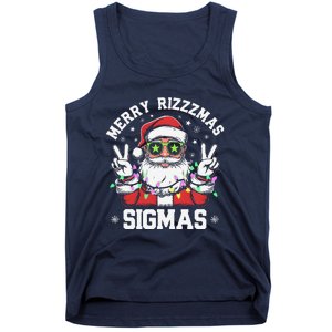 Merry Rizz Mas Sigmas Gen Alpha Middle School Christmas Tank Top