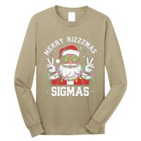 Merry Rizz Mas Sigmas Gen Alpha Middle School Christmas Long Sleeve Shirt