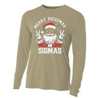 Merry Rizz Mas Sigmas Gen Alpha Middle School Christmas Cooling Performance Long Sleeve Crew