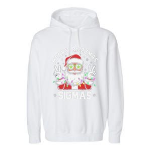 Merry Rizz Mas Sigmas Gen Alpha Middle School Christmas Garment-Dyed Fleece Hoodie