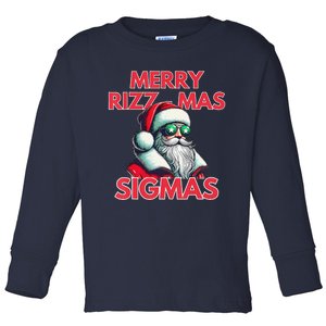 Merry Rizz Mas Sigmas Gen Alpha Middle School Christmas Toddler Long Sleeve Shirt