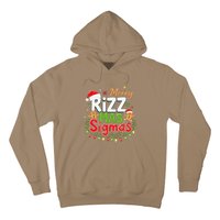 Merry Rizz Mas Sigmas Santa Hat Christmas Lights Gingerbread Hoodie