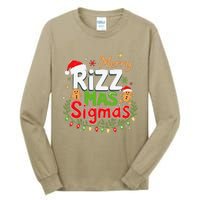 Merry Rizz Mas Sigmas Santa Hat Christmas Lights Gingerbread Tall Long Sleeve T-Shirt