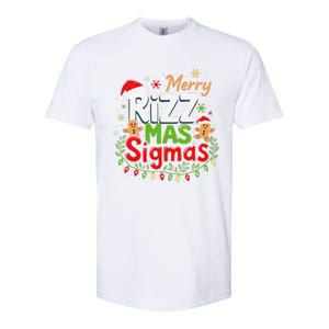 Merry Rizz Mas Sigmas Santa Hat Christmas Lights Gingerbread Softstyle CVC T-Shirt