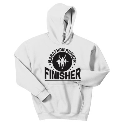 Marathon Runner Marathon Finisher Marathon Marathoners Kids Hoodie