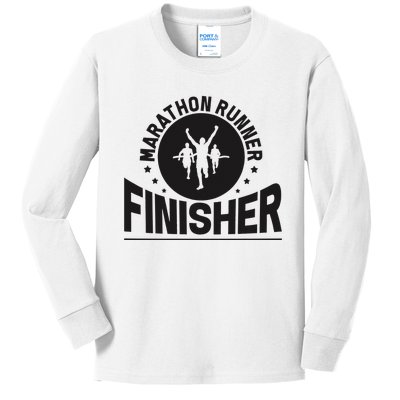 Marathon Runner Marathon Finisher Marathon Marathoners Kids Long Sleeve Shirt