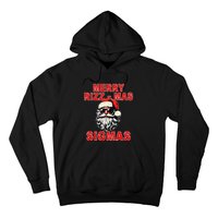 Merry Rizz Mas Sigmas Cool Santa Face Gen Alpha Christmas Hoodie