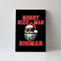 Merry Rizz Mas Sigmas Cool Santa Face Gen Alpha Christmas Canvas