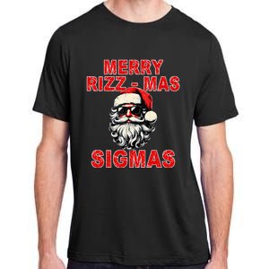 Merry Rizz Mas Sigmas Cool Santa Face Gen Alpha Christmas Adult ChromaSoft Performance T-Shirt