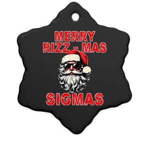 Merry Rizz Mas Sigmas Cool Santa Face Gen Alpha Christmas Ceramic Star Ornament