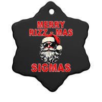 Merry Rizz Mas Sigmas Cool Santa Face Gen Alpha Christmas Ceramic Star Ornament