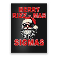 Merry Rizz Mas Sigmas Cool Santa Face Gen Alpha Christmas Poster