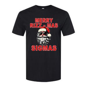 Merry Rizz Mas Sigmas Cool Santa Face Gen Alpha Christmas Softstyle CVC T-Shirt