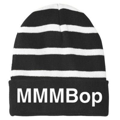 MMMBop Retro Music Fun 90s S Tops Striped Beanie with Solid Band