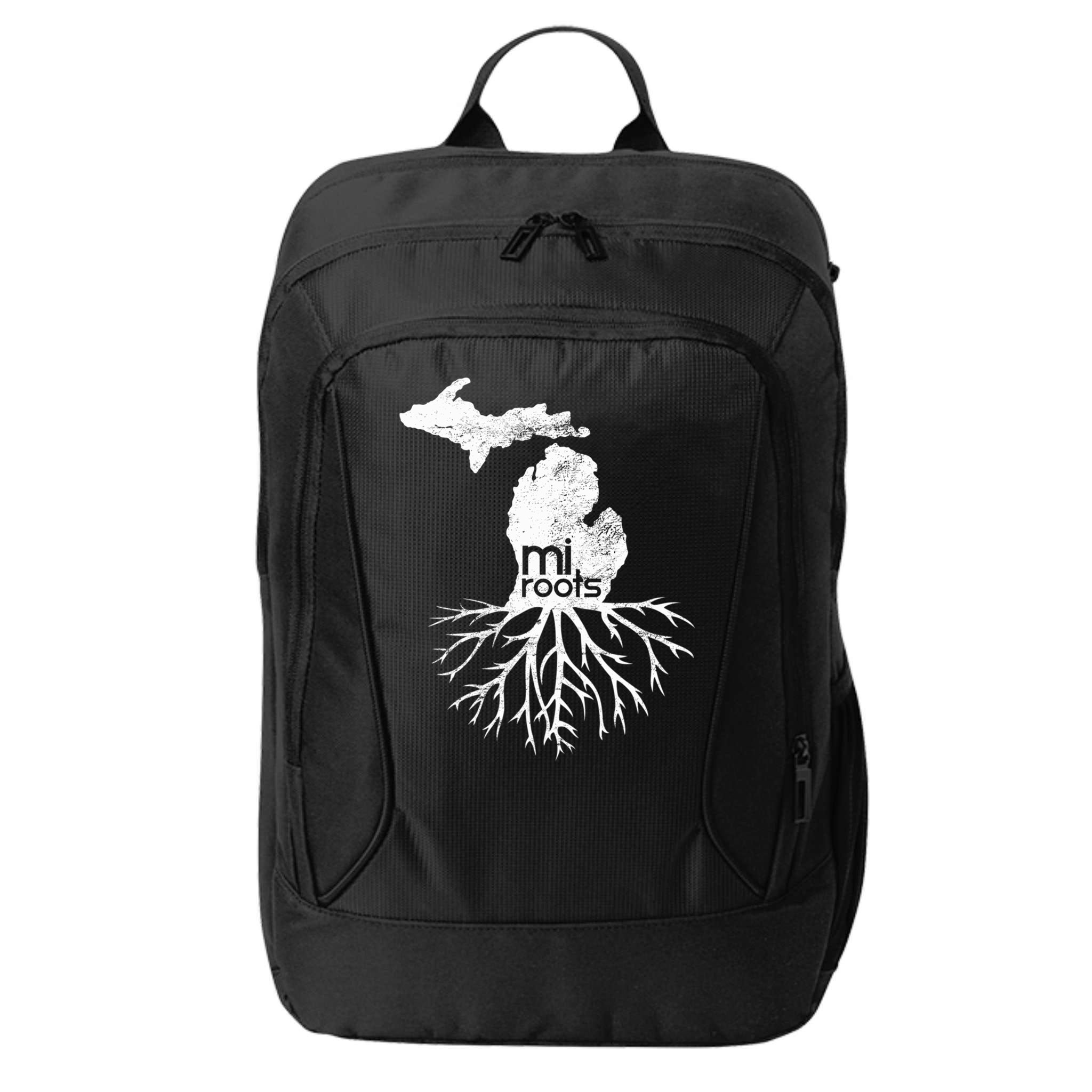 Mi Roots Michigan Map Native Michigander Gift Home State Gift City Backpack