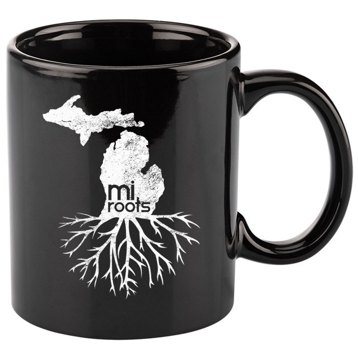 Mi Roots Michigan Map Native Michigander Gift Home State Gift 11oz C Handle Ceramic Mug
