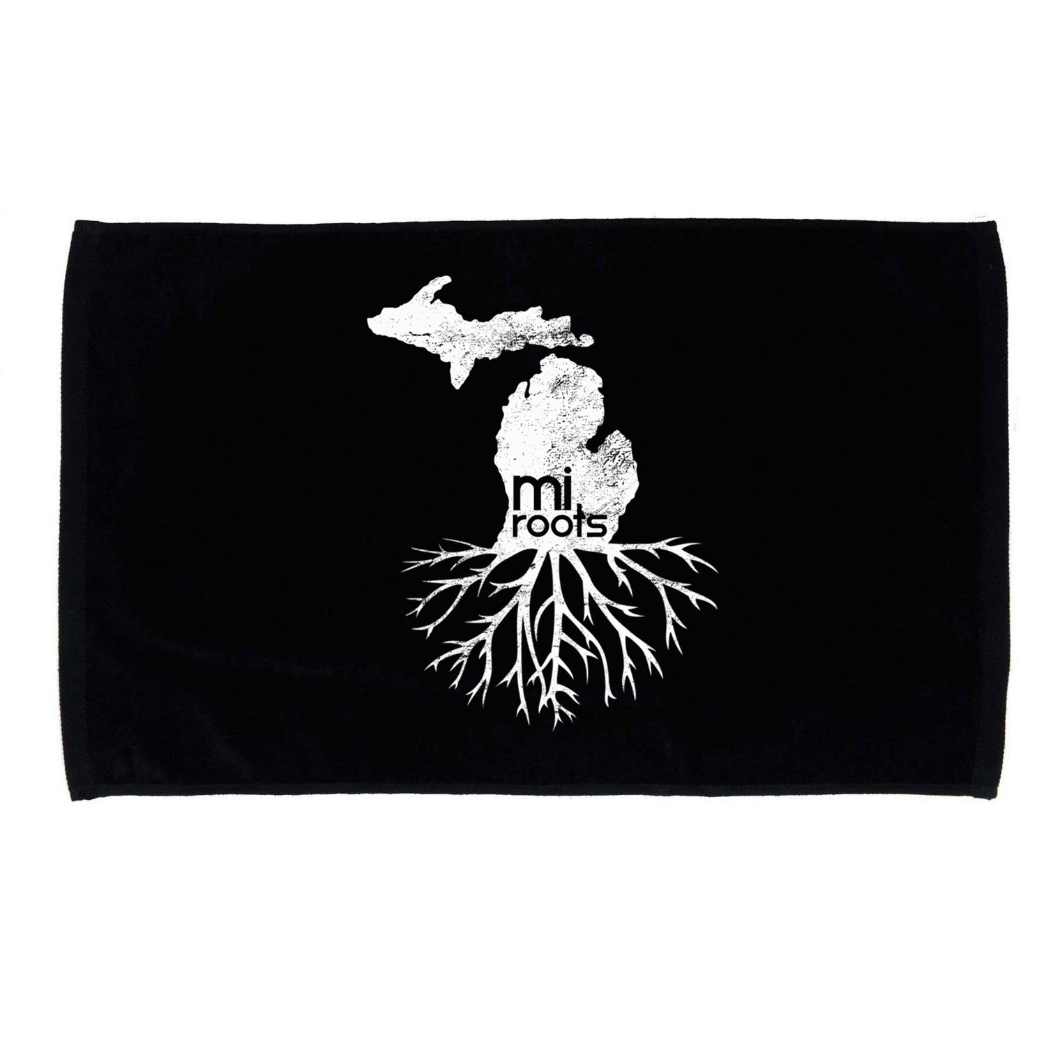 Mi Roots Michigan Map Native Michigander Gift Home State Gift Microfiber Hand Towel
