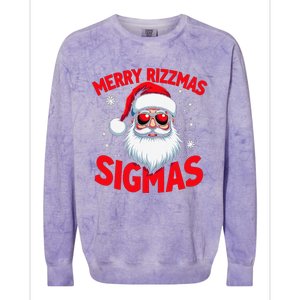 Merry Rizz Mas Sigmas Gen Alpha Middle School Christmas Colorblast Crewneck Sweatshirt