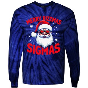 Merry Rizz Mas Sigmas Gen Alpha Middle School Christmas Tie-Dye Long Sleeve Shirt