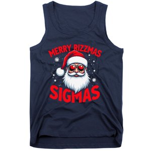 Merry Rizz Mas Sigmas Gen Alpha Middle School Christmas Tank Top