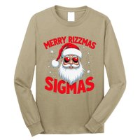 Merry Rizz Mas Sigmas Gen Alpha Middle School Christmas Long Sleeve Shirt