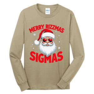 Merry Rizz Mas Sigmas Gen Alpha Middle School Christmas Tall Long Sleeve T-Shirt