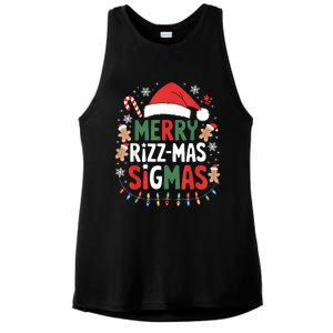 Merry Rizz Mas Sigmas Funny Gen Alpha Xmas Santa Christmas Ladies PosiCharge Tri-Blend Wicking Tank