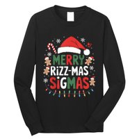 Merry Rizz Mas Sigmas Funny Gen Alpha Xmas Santa Christmas Long Sleeve Shirt