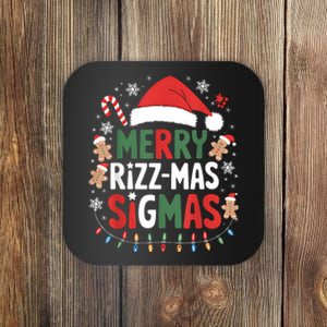 Merry Rizz Mas Sigmas Funny Gen Alpha Xmas Santa Christmas Coaster